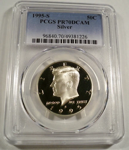 1995-S 50c SILVER PCGS PR70DCAM KENNEDY HALF DOLLAR PROOF DEEP CAMEO PR 70 DC