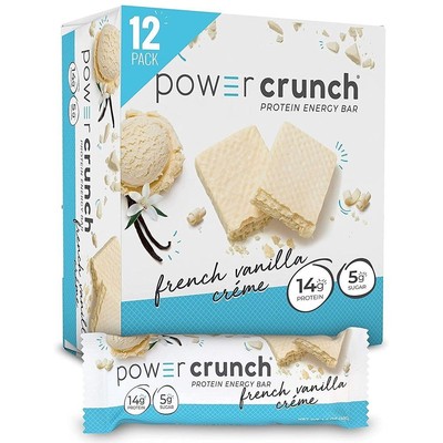 Power Crunch Protein Energy Wafer Bar   French Vanilla Creme (12-Pack)