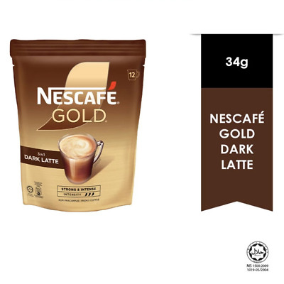 3 in 1 NESCAFE Gold Dark Latte 34g x 12s (Halal)
