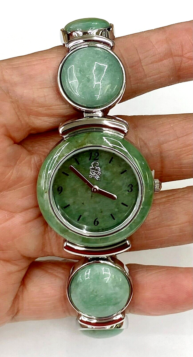HSN Jade of Yesteryear Stainless steel Graduated Green Jade  display picture 3