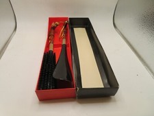 Vintage 1970  s APEX Shoehorn and Brush Set Horse Head W Box