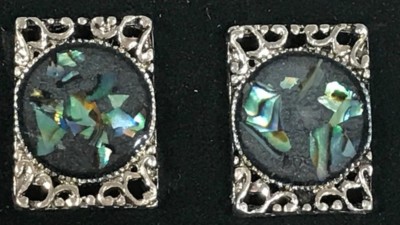 New Boxed Accessories Cuff Links Malachite Effect Men