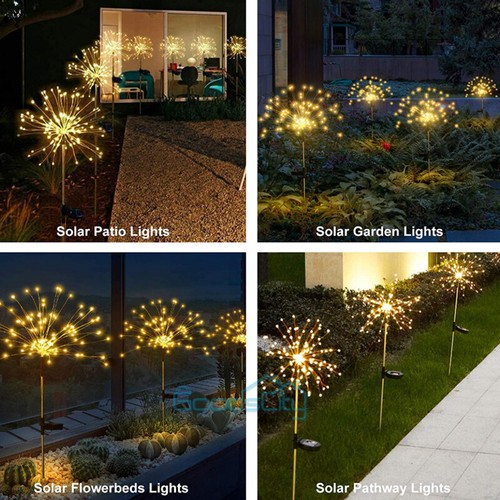 Max 4X 200 LED Solar Lights Outdoor Waterproof Path Garden Decor Lamp - Picture 31 of 32