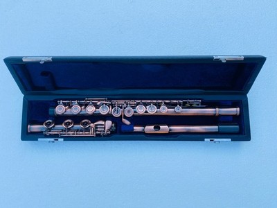 17 Closed Hole Red Antiqued Flute French Keys Offset G Split E Key C Tone B Foot