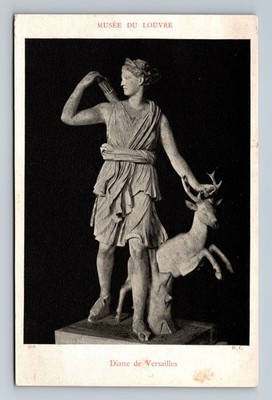 Diane De Versailles Goddess of th Hunt Musee Du Louvre Vintage Postcard