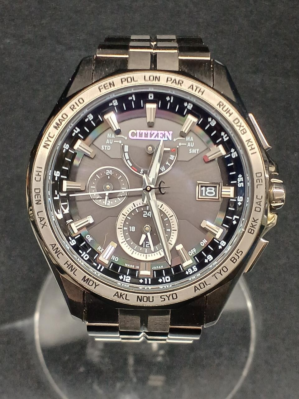 Citizen Eco-Drive AT9096-57E Stainless Steel Watch with Perpetual Calendar-image