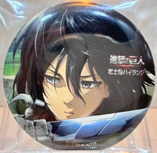 Japanese Anime Attack on Titan Can Badge Mikasa Ackerman Fuji-Q Highland