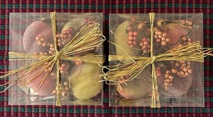 Life Size Sugared Crystal Faux Assorted Fruit With Berries Leaves & Raffia NEW