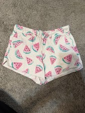 Old Navy Girls XL 14-16 Sweat Shorts Watermelon Print Drawstring Elastic Waist