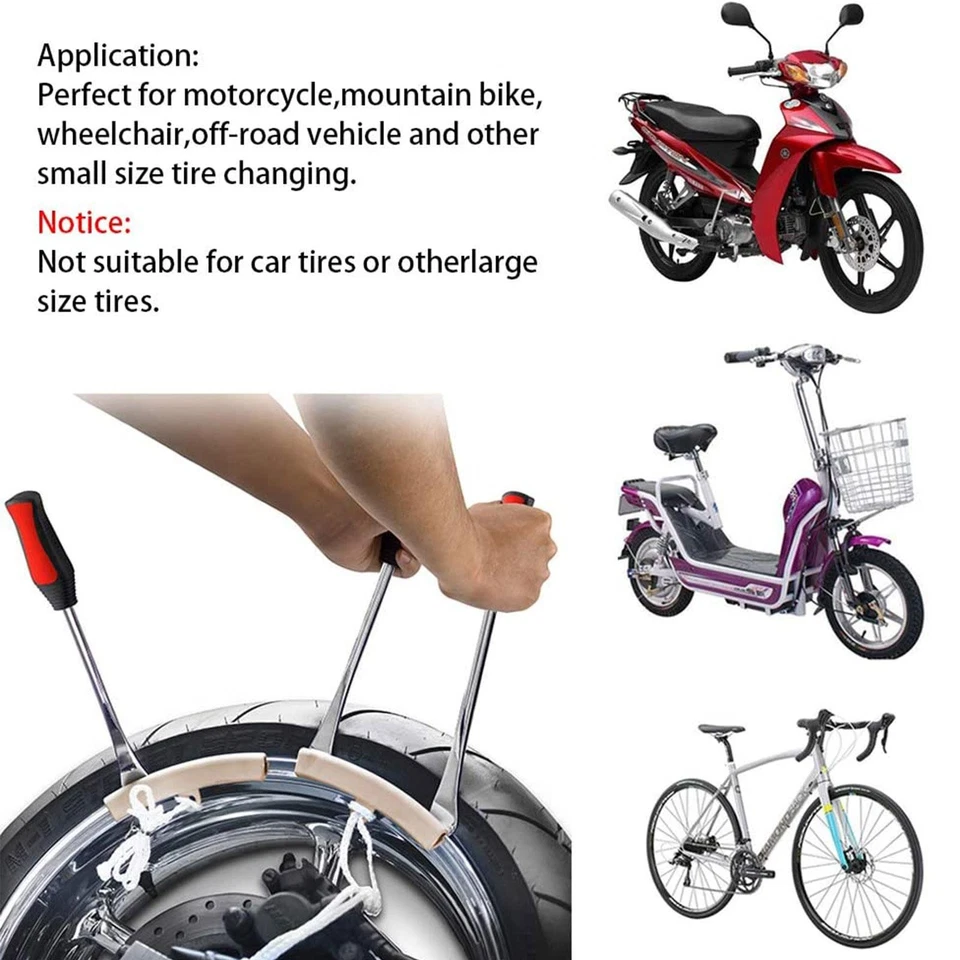 Motorcycle Bicycle Tire Changing Levers Auto Spoon Rim Tires Protector Repair US - Image 4 of 4