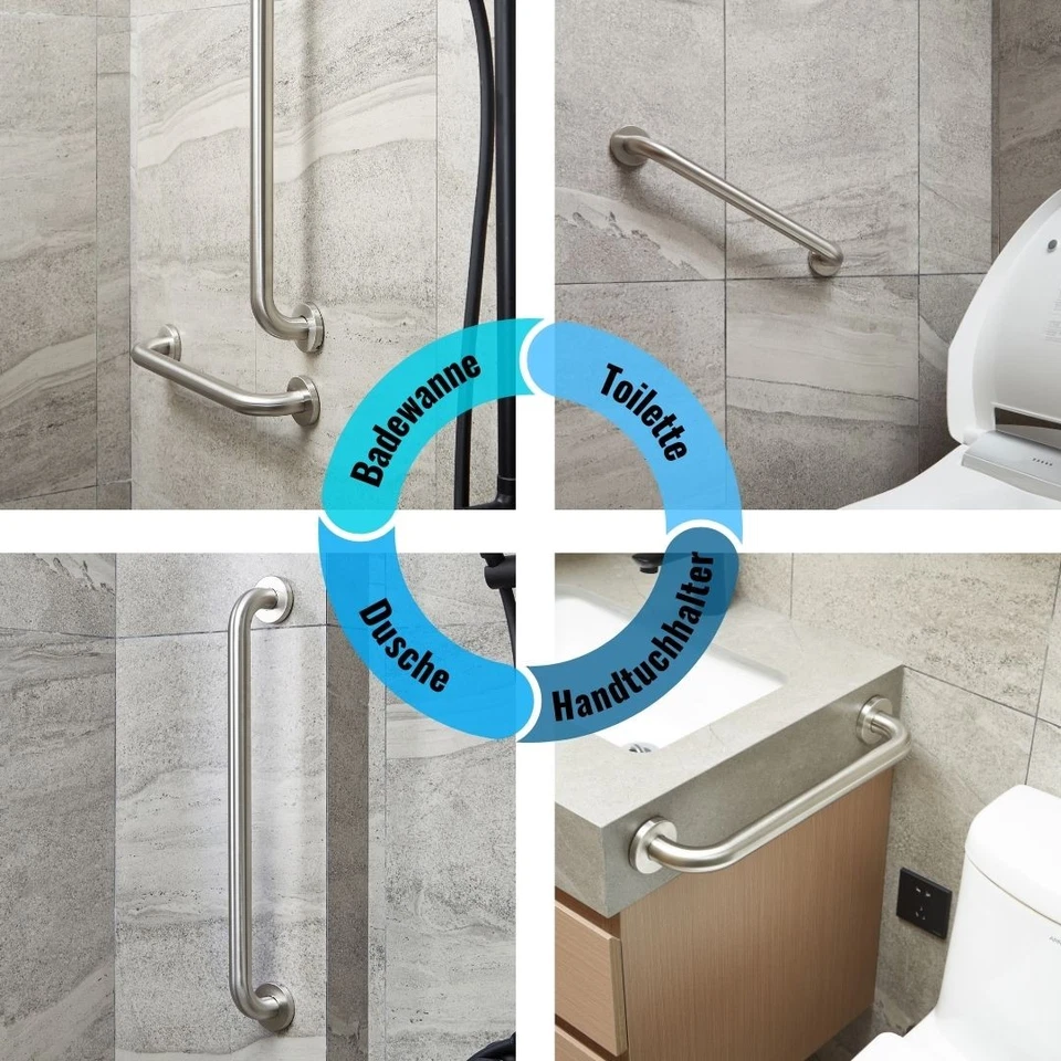 Ø30mm Haltegriff EDELSTAHL Wannengriff Wandgriff Duschgriff Handgriff Senioren - Bild 3 von 4