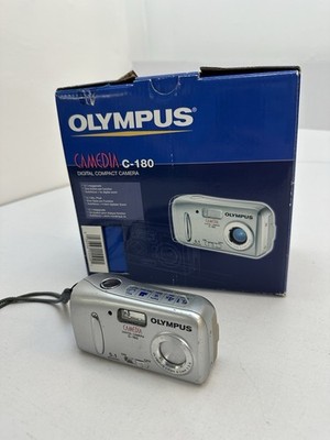 Olympus C-180 Digital Compact Camera - with Batteries / No Charger - TESTED