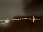 925 STERLING SILVER  BEAUTIFUL ROSARY 4mm  24 inch gold color — photo 1