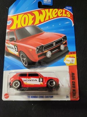 2025 Hot Wheels #231 Then And Now 9/10 '73 HONDA CIVIC CUSTOM Red