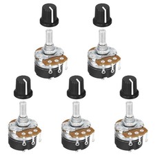 5Set 5K Ohm Rotary Potentiometer WH138 3 Pin Variable Resistor with 15mm Knob