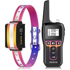 Dog Training Collar with 3300FT Remote,IPX7 Waterproof Rechargeable Shock Col...