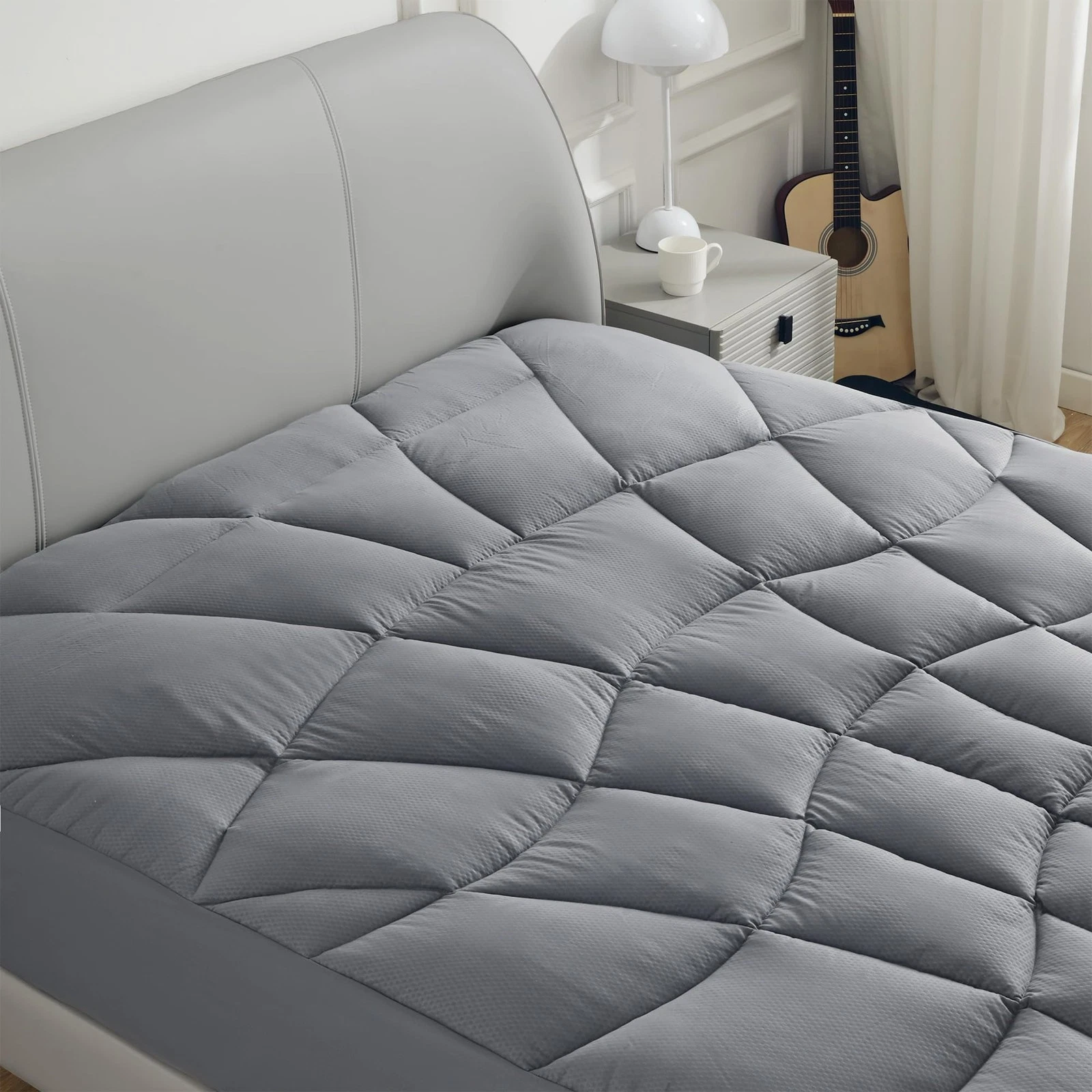 King Mattress Protector, Mattress Topper up to 21 Inches Deep Pocket Pad with...
