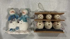 GREENBRIER INTERNATIONAL SNOWMAN & VINTAGE SNOWMEN ORNAMENT