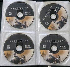 Half-Life 2 Game of the Year Edition 5 discs PC Game NEEDS CLEANING