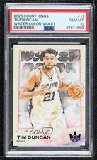 2023 Court Kings Water Color Violet 10/49 Tim Duncan #11 PSA 10 GEM MT HOF 13hf