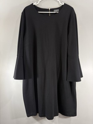 The Limited 2X Plus Black Bell Flair Sleeve Dress Rayon Blend Funeral Dress | eBay The Limited 2X Plus Black Bell Flair Sleeve Dress Rayon Blend Funeral Dress | eBay