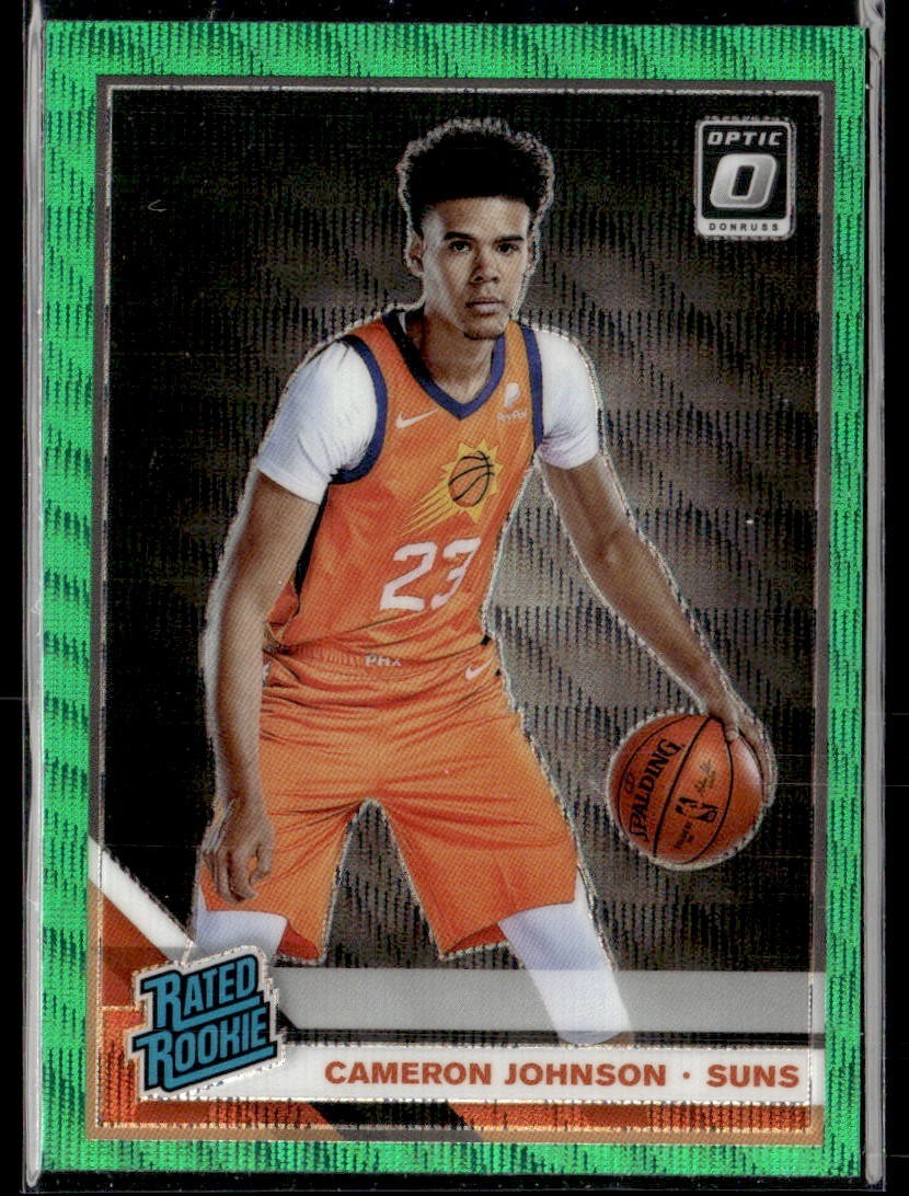 2019 Donruss Optic Cameron Johnson Green Wave Holo Rated Rookie RC #200 Suns