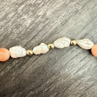 14K Solid Gold Pink Coral Angel Skin Beads Bracelet 7.25 Inches. — photo 4