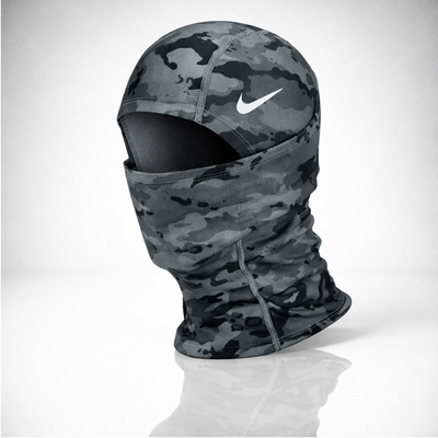 Nike Pro Hyperwarm Hood Balaclava Therma-Fit Grey Camo Ski Mask