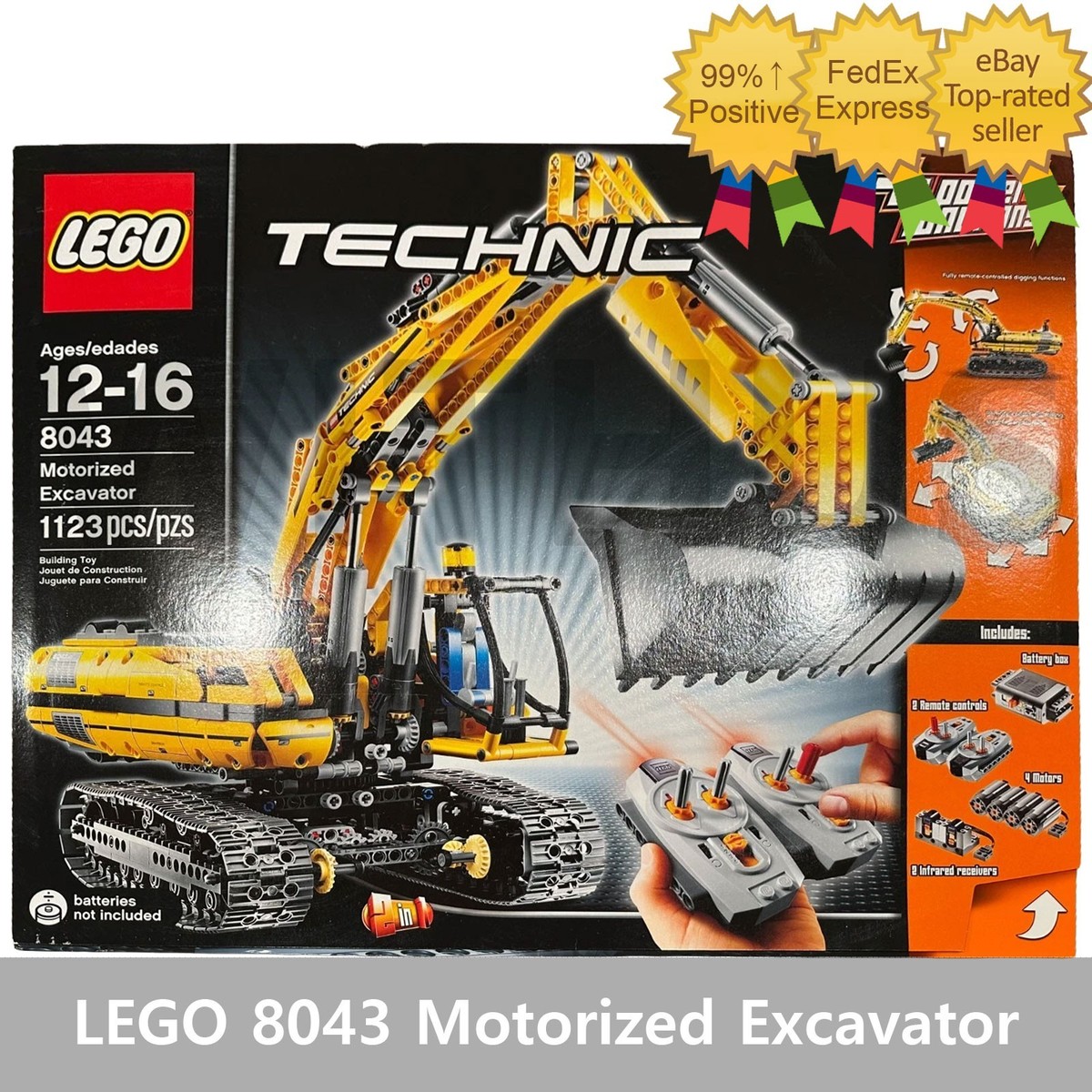 LEGO 8043 Motorized Excavator 1123pcs/Brand New Sealed Package/No