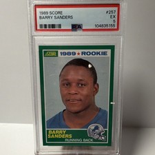 Score 1989 Barry Sanders Rookie #257 PSA 5 Detroit Lions NFL Football