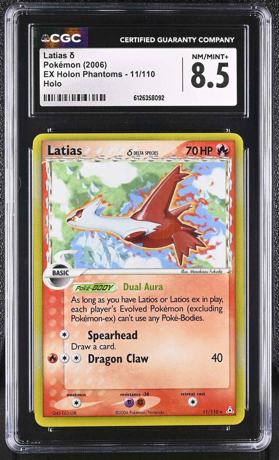 CGC 8.5 Latias 2006 EX Holon Phantoms 11/110 Holo Pokemon Card