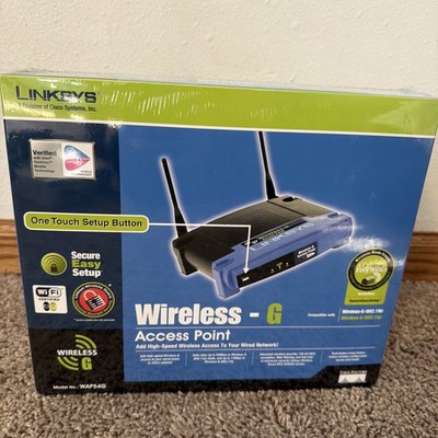 NEW SEALED Linksys Wireless G Access Point WAP54G 2.4GHz 802.11g Wi Fi Certified