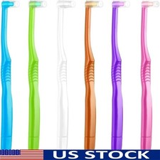 End Tuft Toothbrush W/ Built-in Interdental Brush Braces  Implants 6pcs New