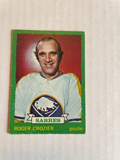 1973-74 O-Pee-Chee Set Break OPC #153 Roger Crozier - Buffalo Sabres EX