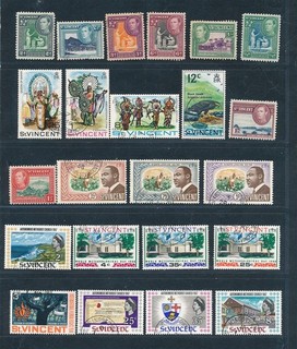D507412 St.Vincent Nice selection of VFU Used stamps