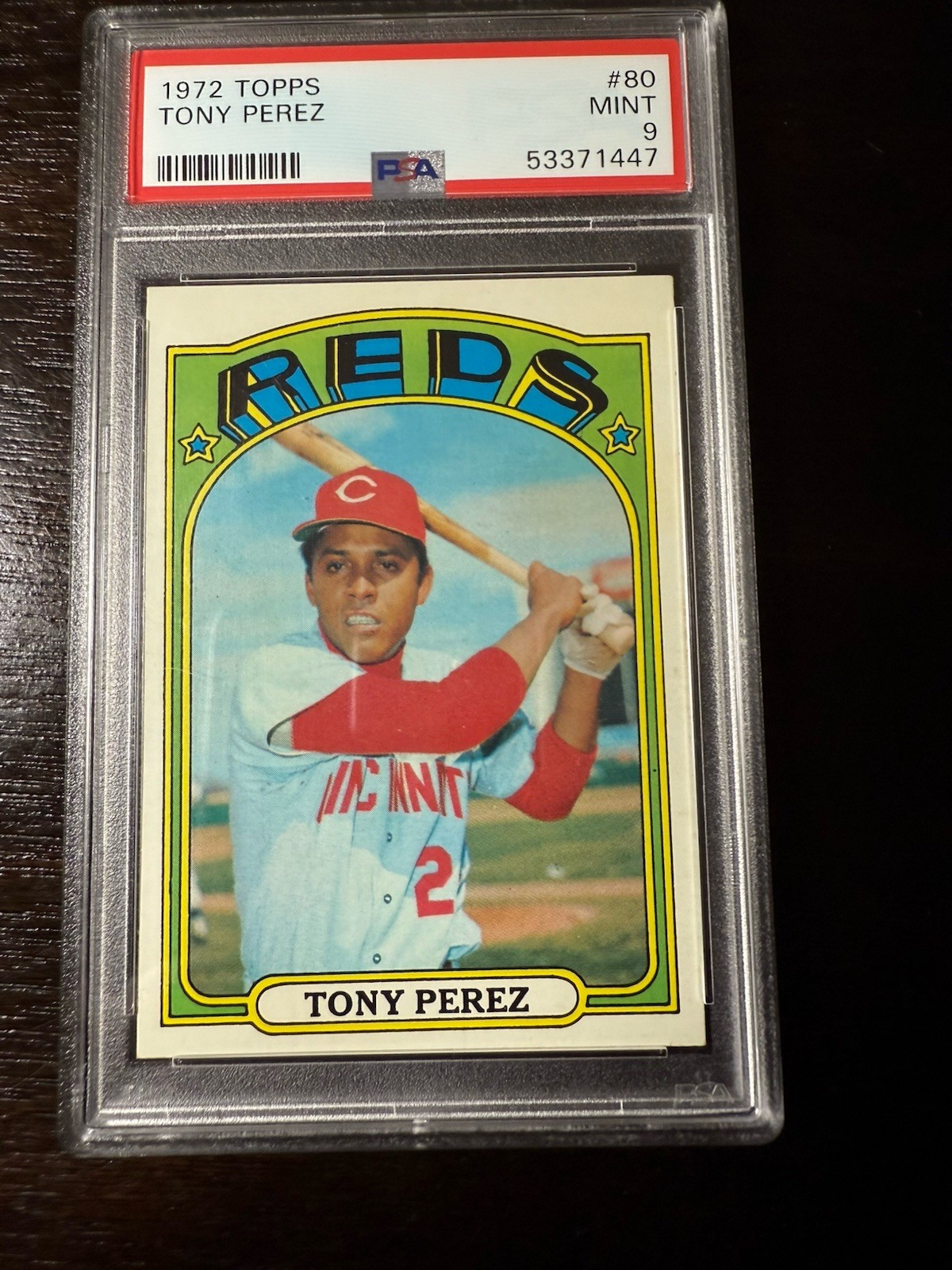 1972 Topps #80 Tony Perez PSA 9 Cincinnati Reds HOF