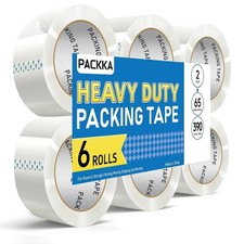 Packing Tape 6 Rolls 2 inch x 65 Yard Heavy Duty Shipping Sealing