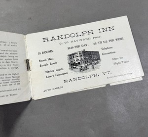 Vintage Historical Travel Brochure - 1908 Summer Resorts - Randolph, Vermont