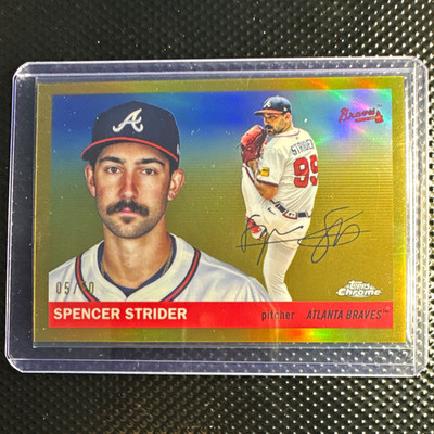 Topps 2025 Chrome Platinum Anniversary Spencer Strider Braves #148 /50 SN