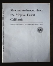 Pub USGS sur les arthropodes du Miocène du désert de Mojave CA plus article bonus