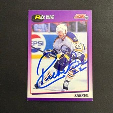 RICK VAIVE SABRES AUTOGRAPH AUTO 91-92 SCORE AMERICAN #26 *27291