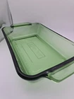 Set Of 2 Anchor Hocking Green Clear Glass 1 qt. Casserole For Dckruger