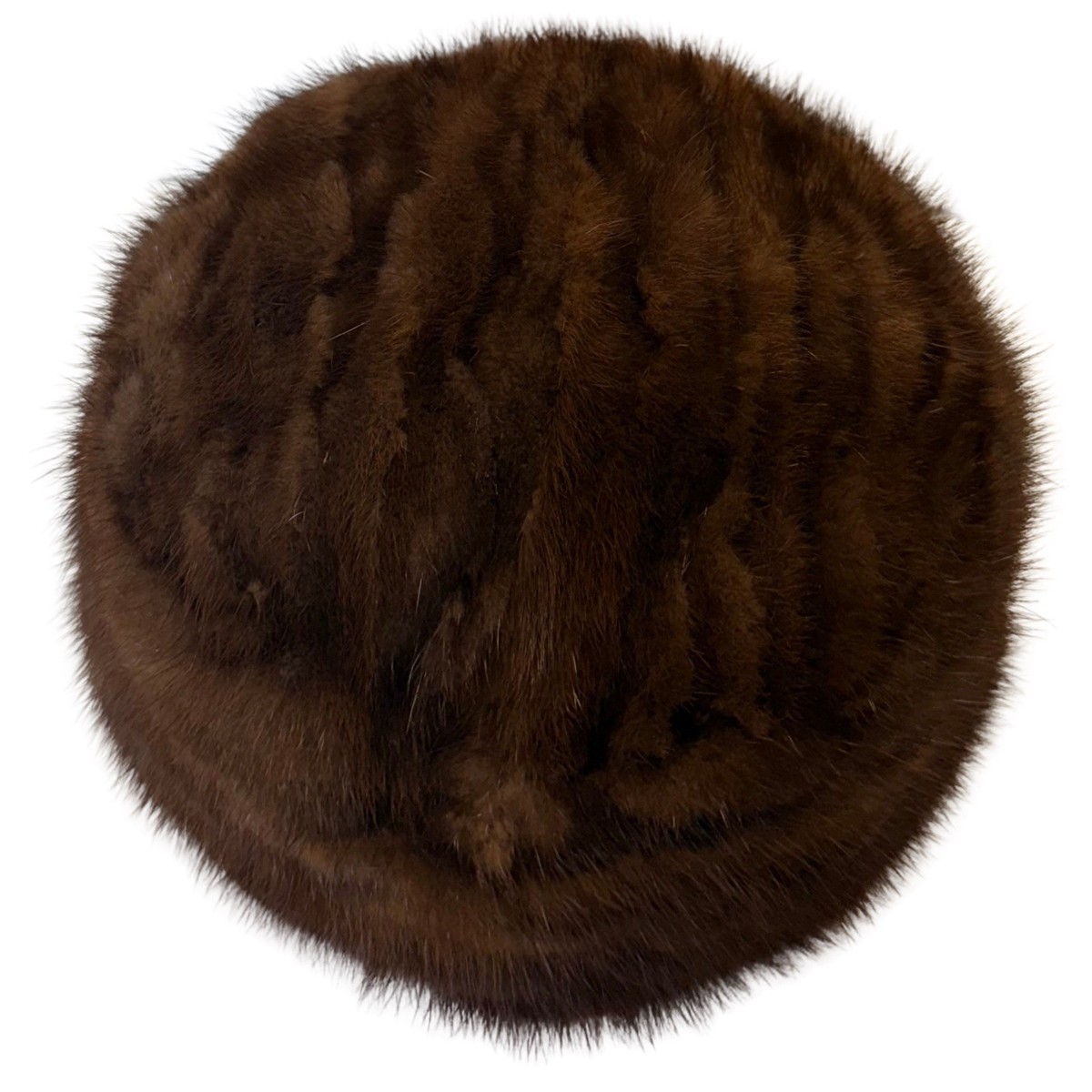 Vintage 1950\'s The May Company Brown Mink Pillbox Hat Union Made Vintage 1950s Union Made Mink Fur Pillbox Hat Dark Brown  main image 2