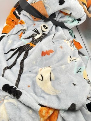 Nightmare Before Christmas Zero Jack Ghost Black 2 Pack Cozy Throw Blanket Set