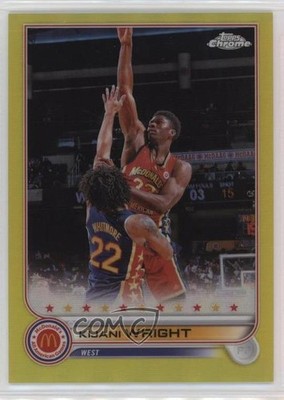 2022 Chrome McDonald's All American Yellow Refractor 57/75 Kijani Wright #24 7p8