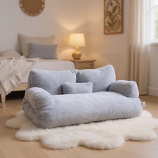Cat Dog Sofa Bed Plush Couch Soft Cushion Warm Pet Bed Furniture Removable Cover