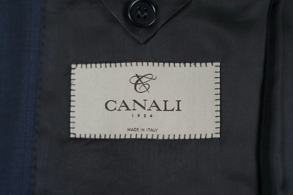Traje Chaqueta Blazer Canali Exclusivo Para Hombre 40R 50EU Azul Marino Hecho en ITALIA BONITO Foto 2 de 4