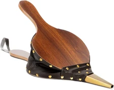 Fireplace Bellows, 17"X7.5" Large Wood Air Blower, Cast Nozzle for Outdoor Campi