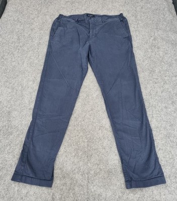 Mr Marvis Hose Herren W38 L32 blau Cosmics Stretch Straight Chinohose Arbeit