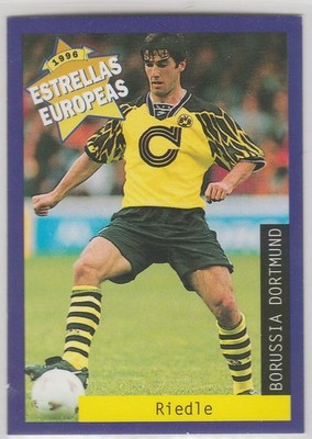 1996 PANINI / ESTRELLAS EUROPEAS KARLHEINZ RIEDLE / BORUSSIA DORTMUND KARTE NR 21